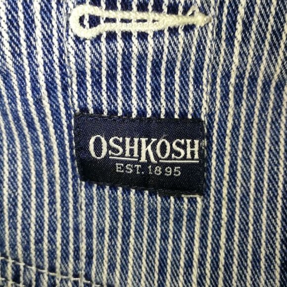 KID VINTAGE OSHKOSH Cotton Jeans Light Wash Overalls Size 18M - Picture 8 of 10